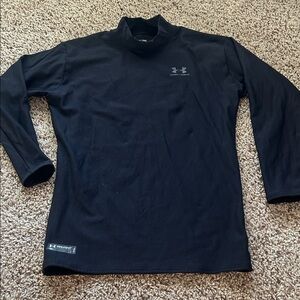 Under Armour Men's Cold Gear Tactical Midnight Black Long Sleeve Tee